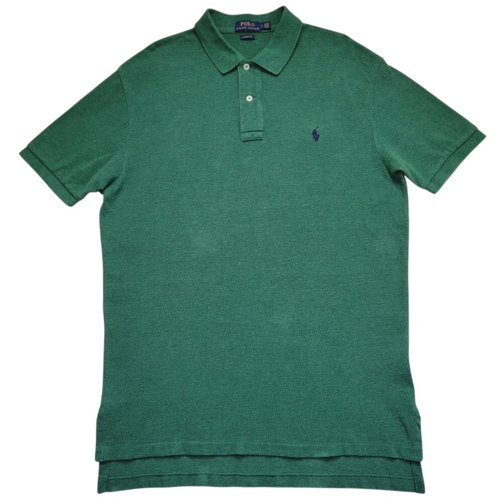 Polo Ralph Lauren Polo Classic Fit Short Sleeve Shirt Heather Green Large Preppy - Picture 9 of 9